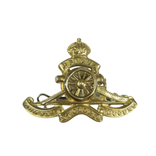 British WW2 ‘Royal Artillery’ Cap Badge Spinning Wheel