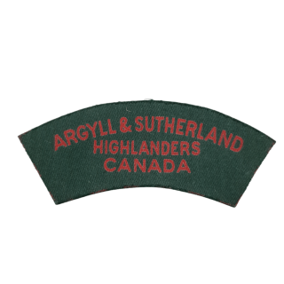 Argyll & Sutherland Highlanders Of Canada -Printed Shoulder Flash
