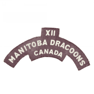 12 Manitoba Dragoons – Printed Shoulder Title