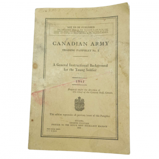 Canadian Army Training Pamphlet No.1 – Ottawa 1942