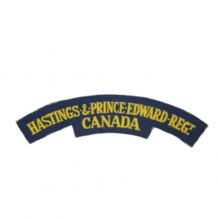 Hastings & Prince Edward Regt. – Printed Shoulder Title