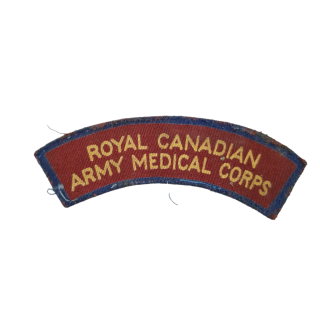 Royal Canadian Army Medical Corps Printed Shoulder Title