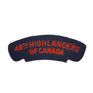48th Highlanders Of Canada – Printed Shoulder Title