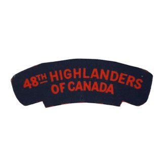 48th Highlanders Of Canada – Printed Shoulder Title